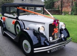 Vintage style wedding car in Barnsley